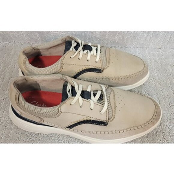 Clarks Gaskill Men's Size US 10M Nubuck Leather Gray Lace Up Sneakers 61423797 - Picture 4 of 10